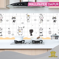 Bright Crown Wallpaper Stiker Dapur Murah Anti air / Minyak/Api 3 UKURAN.HIGH QUALITY.IMPORT