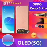 (จอแท้ )(5G)(OLED)OPPO หน้าจอ Reno 6 pro หน้าจอ LCD พร้อมทัชสกรีน - oppo Reno 6 pro(ปรับแสงได้)(สามารถสแกนด้วยลายนิ้วมือ)