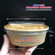 50 Tô giấy kraft 500ml - Tô giấy đựng bánh màu nâu - Tô kraft 500ml