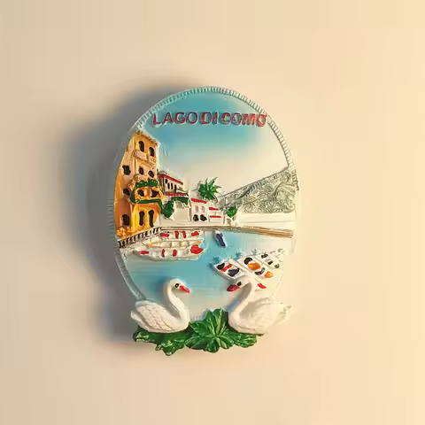 Italy,Lake Como,Landmark attractions,3D Stereoscopic,Tourism souvenirs,Resin painting,Decoration hom