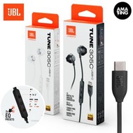 JBL - TUNE 305C ( 黑色) 半入耳式插線耳機 有線高解析度 96 kHz/24 bits EQ USB Type-C 12.5mm動態驅動器 開放式耳機 內置麥克風 扁平電纜