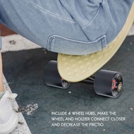 PUENTE 4Pcs/Set Cruiser Skateboard Wheels PU Wheels Long Board Cruiser Wheels with ABEC-9 Bearings,S