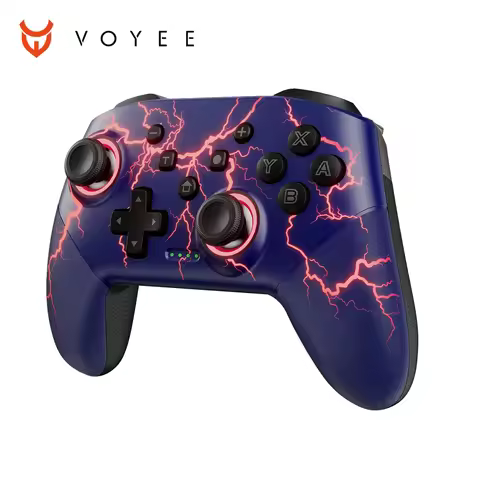 Wireless Switch Controller 1000mAh Compatible with Switch/Lite/OLED/PC/Windows/iOS/Android, RGB Ligh