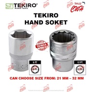 [SIZE 21MM TO 32MM] 1/2" 6PT 12PT TEKIRO TAIWAN DR. HAND SOCKET RACHET WRENCH SPANNER KUNCI SOKET RE