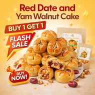 BUY 5 FREE 5 - Red Date and Yam Walnut Cake/Women's Blood-Replenishing Cake/Walnut Date Biscuits