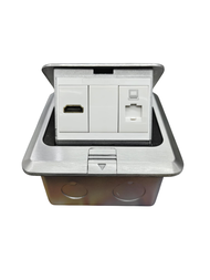 Floor Outlet Pop-up CAT6 Outlet and HDMI Outlet with Metal Utility Box ( T&J ) Pop up LAN / HDMI Out