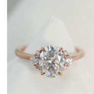 Jewellery 1ct Lab Grown Diamond Vintage Wedding Ring Engagement Ring with CVD Accents (with NGIC Cer