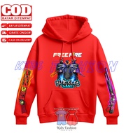 COD AVAILABLE FREE FIRE CHILDREN'S HOODIE JACKET TRIO ELITE CEES SG RAPPER SG OPM FREE NAME