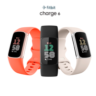 Fitbit Charge 6 สายรัดข้อมือวัดชีพจร GPS ออกกำลังกาย หน้าจอสี AMOLED คมชัดสูง