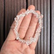 Clear Quartz natural chip stone bracelet - Clear Quartz, energy stone