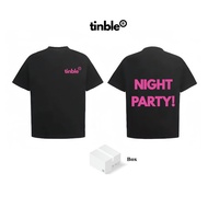 T-shirt 280GSM Tinble -NIGHTPARTY T-shirt - Form OVERSIZE - Black