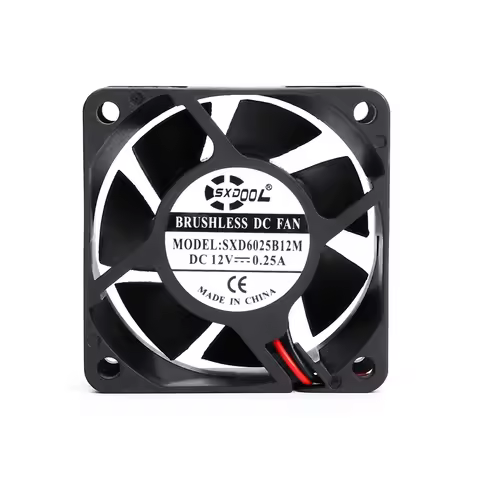 2pcs SXDOOL dc 12V 60mm fan 60X60X25 mm dual Ball Bearing 12V 0.25A pc cpu case cooling fan 6025 coo