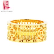 916 Gold Money Abacus Broad Ring Widtht : 1.1cm