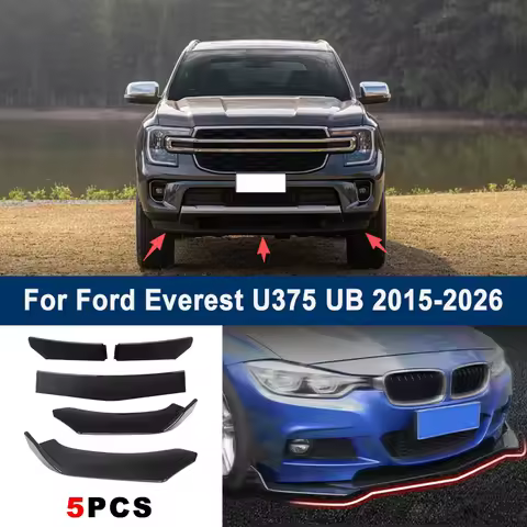 Ford Everest body kit For Ford Everest U375 UB 2015-2026 model, adjustable 5PCS front bumper lip spo