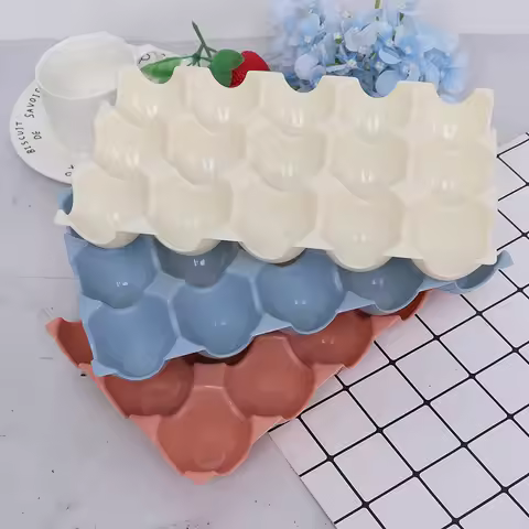 1PCS（15 Cups） Egg Tray Holder Plastic Deviled Egg Crate for Storage Container