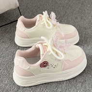 kasut perempuan kasut jogging perempuan kasut sport wanita Campus Style White Bow Shoes - Women's Th