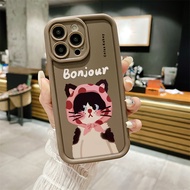 แมวตลก เคสโทรศัพท์มือถือ Tpu For OPPO เคส A5 A9 A57 Reno 8T A31 2020 A53 A16 A17K A15 A33 A54 A55 A72 A92 A58 A76 A96 A12S A12 A5S A57E A33 A1K Reno 6 5 5F F19 Pro ซิลิโคนนิ่ม กันกระแทก สีพื้น เคสสำหรับมือถือ