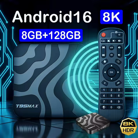 YOZHIXU T95 Max Smart TV Box Allwinner H618 Wifi6 5G Android 16 Media Player 8K Video 4K BT6.0 8GB 1