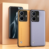 Casing For Vivo T1 / T1 Pro / T1x Shockproof Luxury Matte PU Leather Cover Business Case