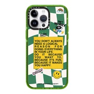 《KIKI》Original glitter CASE.TIFY Chessboard grid Phone Case for iphone 14 14pro 14promax 12 12ProMax 13promax 13 case High-end shockproof hard case Cute pattern iPhone 11 case Official New Design Style Green yellow