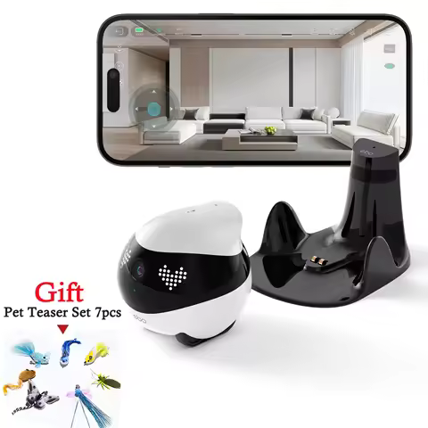 Enabot EBO AIR 2 Companion Robot 2K Camera Home Security Pet Camera for Dog Cat Baby Night Vison Wir
