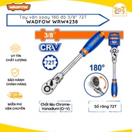 3/8 180 degree rotating handle" 72T Wadfow WRW4238, wiggle wrench, high quality Cr-V steel material 