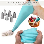 LBS • 30cm/34cm/40cm/46cm Baking Piping Bag Tip Nozzles Pastry Bag Reusable TPU/EVA环保材料加厚蛋糕裱花袋-大中小号特