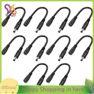 10pcs 5.5mm X 2.1mm 18 AWG DC Connector, Male to Female 1.6FT Power Extension Cable for Devices