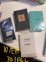 Perfume samples Chanel Tiffany Tom Ford