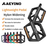 AEYINO Bike Pedals flat pedal With Reflective Strips Pedal Mountain Bike Pedal For Bike