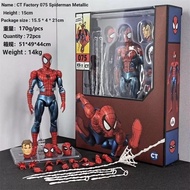 CT Factory mafex075 Comic Version Metallic Spiderman Domestic KO Peter Parker Hands-on Model