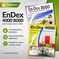 Pawnation Endex 4000 8000 Tablet for Dogs and Cats Anti Ticks Fleas & Mange 10 Tablets per Box