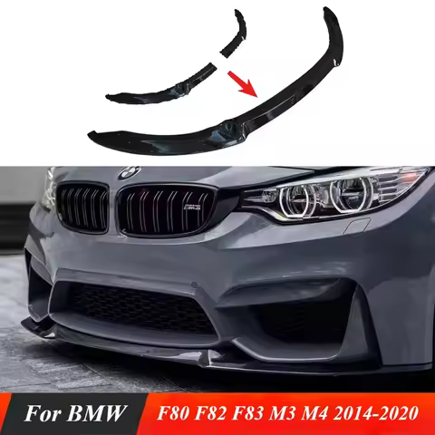 For BMW F80 F82 F83 M3 M4 body kit 2014-2020 front bumper lip spoiler splitter CS type diffuser spli