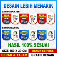 BANNER RENDA SPANDUK KONTER SERVIS TERMURAH