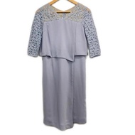 Aimer Dress v-neck gray Light Lace Women Long Direct from Japan Secondhand