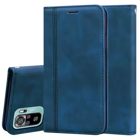 Leather Wallet Flip Case For Xiaomi Redmi Note 10 Pro Case Card Holder Magnetic Book Cover For Redmi