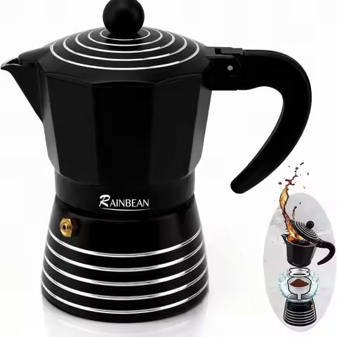 Stovetop Espresso Maker 6 Cups Moka Pot, Italian Cuban Greca Coffer Maker, Easy To Use & Clean, Espr