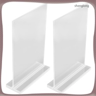 🏠 Desktop Display Sign Holder Acrylic Sign Holder Transparent 2pcs