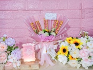 Bucket Coklat Silverqueen 25gr isi 5 / Bucket Coklat + Bunga