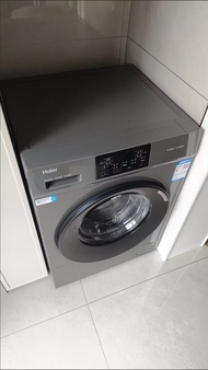 海爾washing machine大眼仔洗衣機 變頻智能烘干 空氣洗除蟎超薄升級#洗衣機