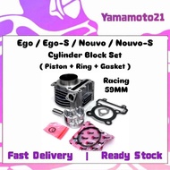 ( Racing 59MM ) Ego V1 1st Old Lama EgoS Ego S AT 115 AT115 Nouvo S NouvoS Cylinder Block 59 MM Blok
