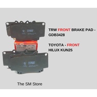 (READY STOCK) TRW GENUINE TOYOTA HILUX , FORTUNER DISC BRAKE PAD (FRT) - GDB3428