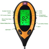 PH Meter Tanah Digital Backlight Soil Survey 4 in 1 / Ph Tanah