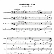Scarborough fair Scarborough fair 4 Trombone Quartet Score Score+Demonstration Audio