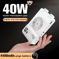 VORTEXPULSE RGB LED Camera Light, 40W 2800-9000K Mini LED Video Lamp, Lightweight High Power 4400mAh