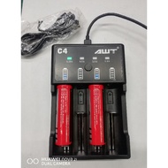 AWT C4-2A Li-ion Battery Charger hsp 18350/18650/21750/22650/25500/26650 & vapor battery charger