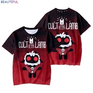 New Cult of the Lamb T-Shirts Cartoon Game 3D Print Streetwear Men Women Casual Fashion Oversized T 