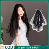 Bridal Veil Hijab Veil Bridal Veil Black Veil Black Bridal Veil