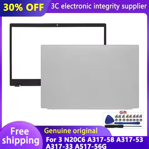 New For Aspire 3 N20C6 A317-58 A317-53 A317-33 A517-56G Laptop LCD Back Cover Rear Lid Front Bezel F