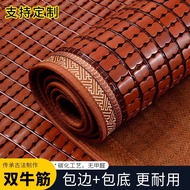 ST-🚤Super Enjoy Mahjong Mat Carbonized Summer Bamboo Mat Foldable Single Double Mattress Available in Four Seasons Stude
